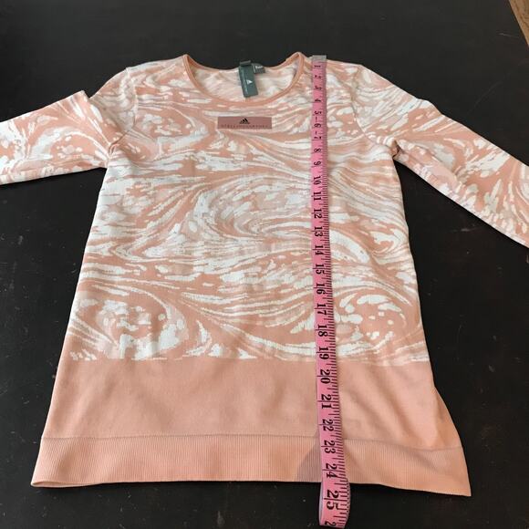 Adidas by Stella McCartney Parley Pink/White Long-Sleeved Yoga Top - Size Medium - Picture 8 of 13